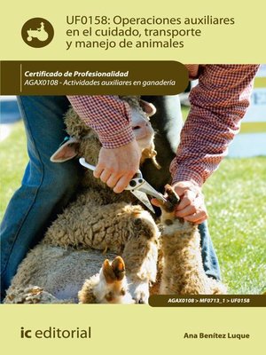 cover image of Operaciones auxiliares en el cuidado, transporte y manejo de animales. AGAX0108